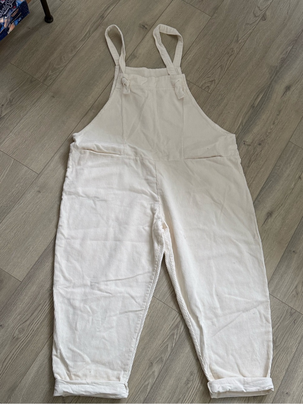 Cream Corduroy Overalls